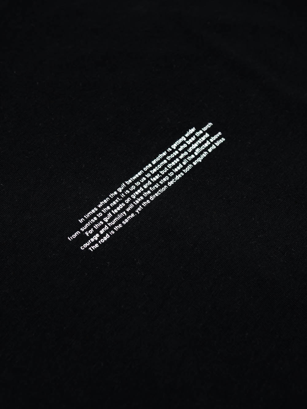 Nahaufnahme des Frontprints am Chronotype Longsleeve