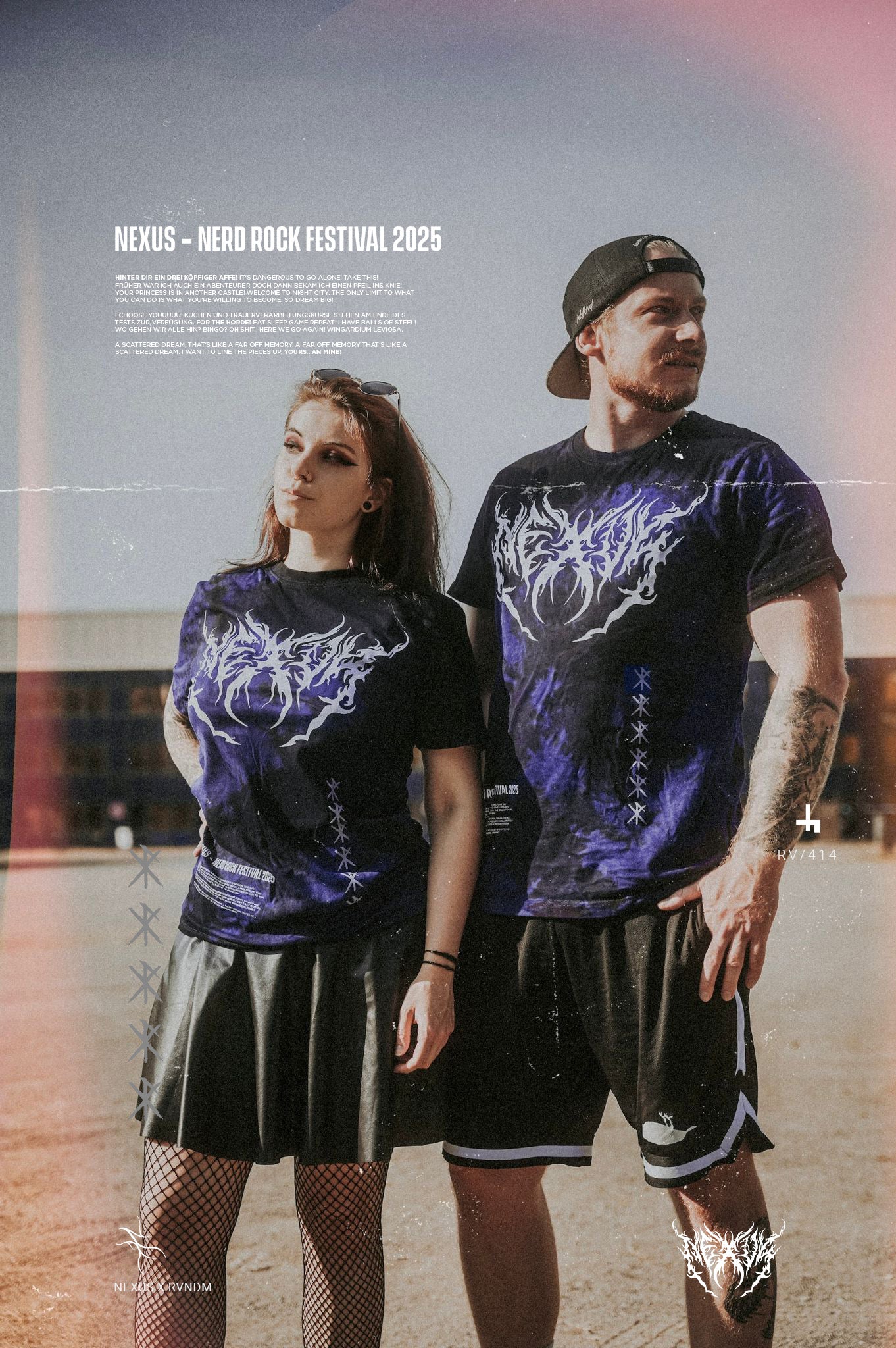 Offizielles Merch für das weltweit erste Nerd Rock Festival NEXUS – Designed und produziert von RVNDM.