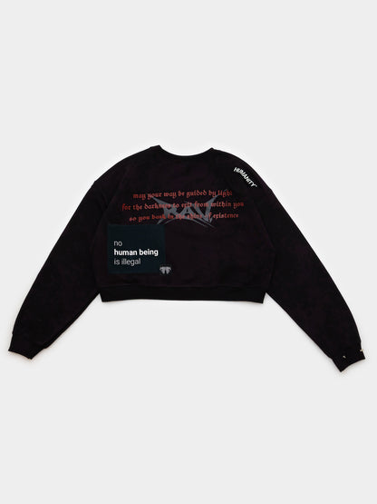 now - cropped crewneck (M)